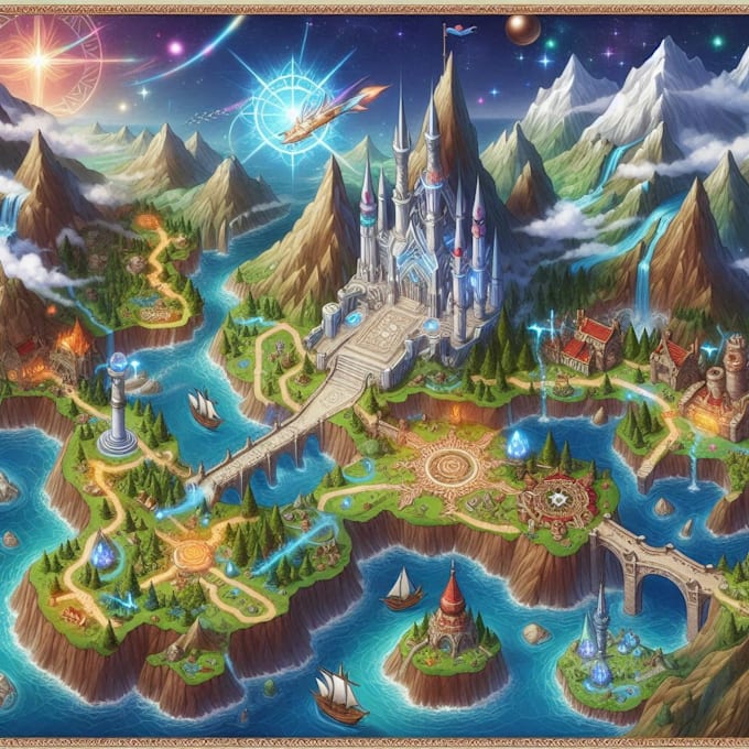 Create professional fantasy map or game map for you by Takeoews | Fiverr
