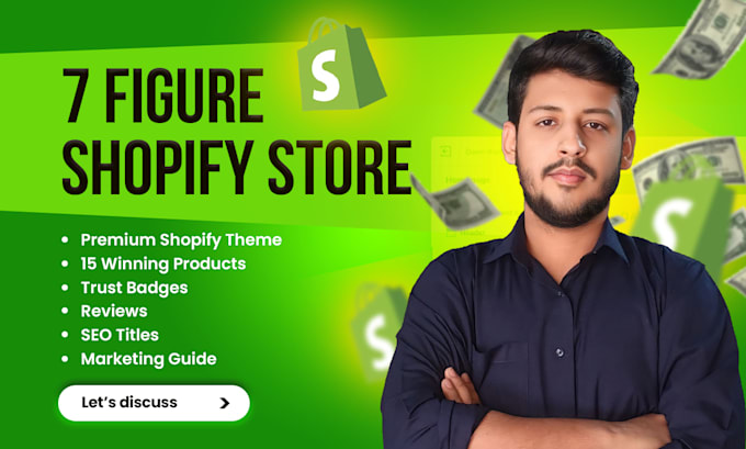 build 7 figure shopify dropshipping ecommerce website or store