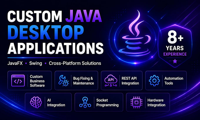 build or fix java desktop applications using javafx or swing