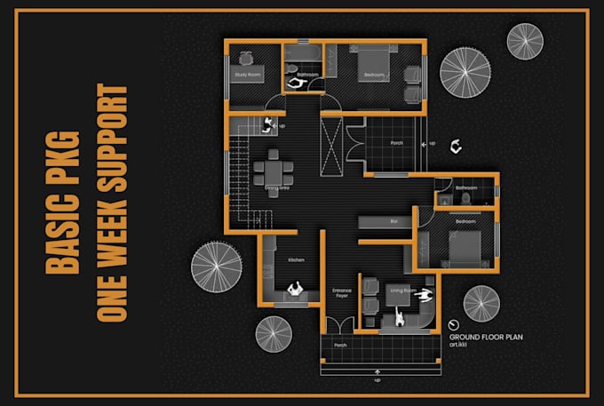 redraw floor plan for real estate agent