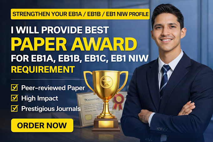 write and publish best paper award for eb1a, eb1b, eb1c, eb1 niw requirement