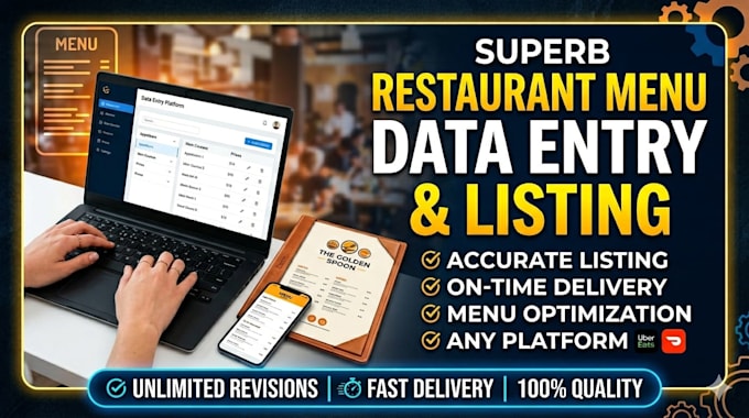 do restaurant menu data entry for online ordering platforms