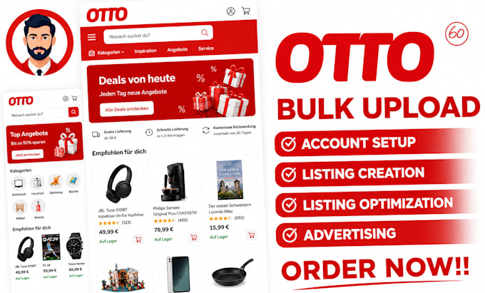 prepare your otto marketplace product listing, otto ads