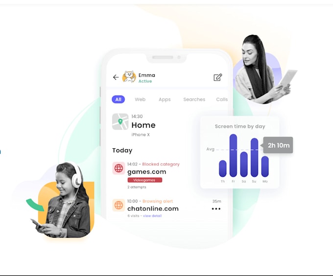 develop parent control app, parent control software school management portal