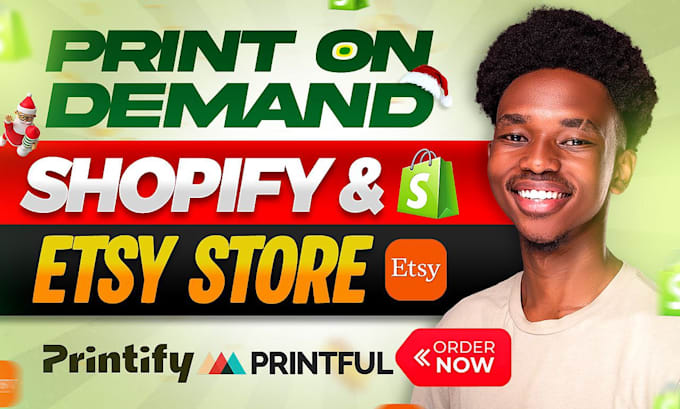 setup print on demand shopify store, shopify pod store with printful or printify