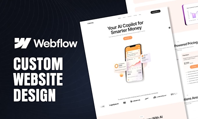 design and develop a webflow website, landing page or figma to webflow