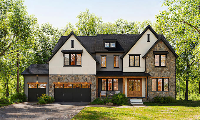 do 3d model house, 3d exterior home, interior design,3d architectural rendering