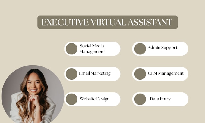executive virtual assistant, general VA personal assistant, social media manager
