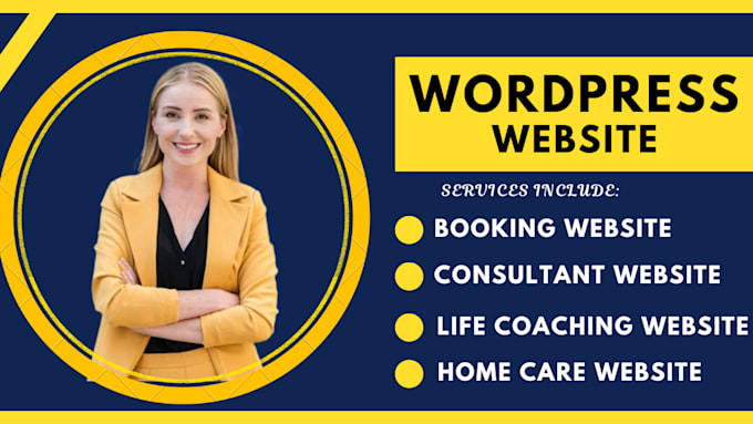 design wordpress booking website for life coach consulting home care website