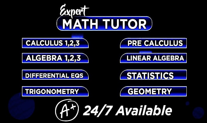 help in math discrete math calculus linear algebra statistics trigonometry