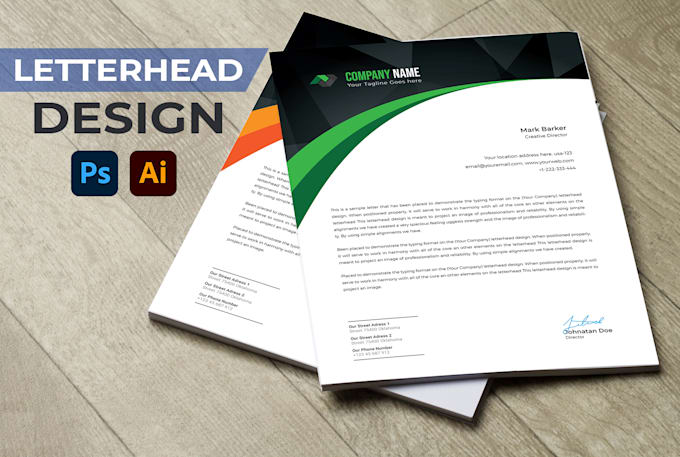 present your corporate identity with a letterhead design