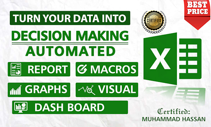 do excel data analysis, automation, vba, power query, macros