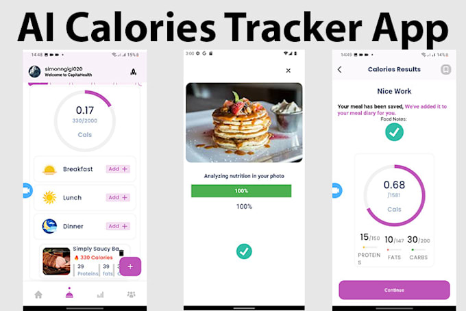 build ai calories tracking app android and ios app developer