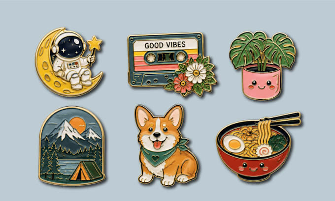 design enamel pins, company badges, medals, hat pins for you