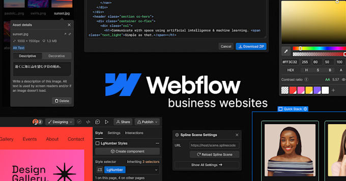 design and develop business website, figma and webflow