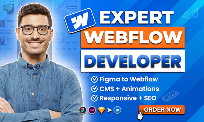 develop or design webflow website, figma to webflow, webflow expert