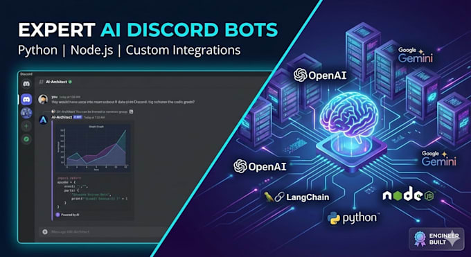 build a custom ai discord bot using nodejs or python