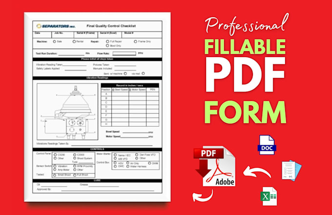 create professional fillable PDF forms or design fillable pdf invoice