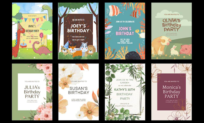 design unique invitation, wedding, birthday, greeting cards using canva