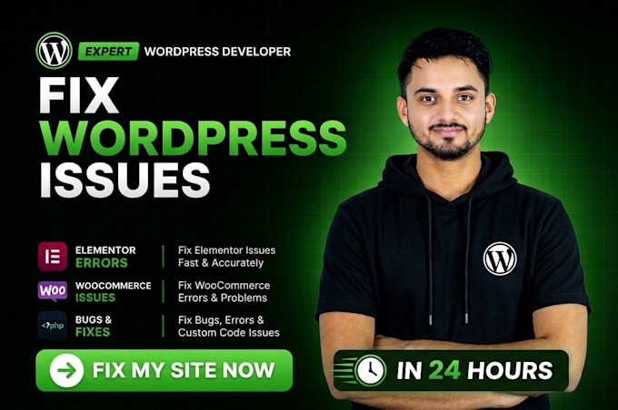 fix wordpress errors or critical issues in 24 hours