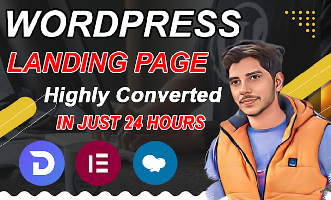design a responsive wordpress landing page or single page using elementor pro