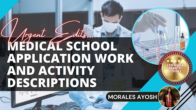 edit your medical school application work and activity descriptions