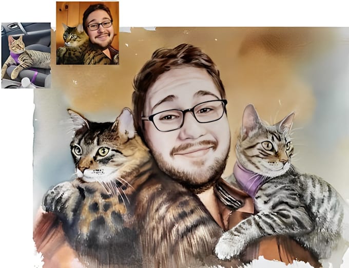 Draw a paint watercolor pet portrait art for you by Nicolashays85 | Fiverr