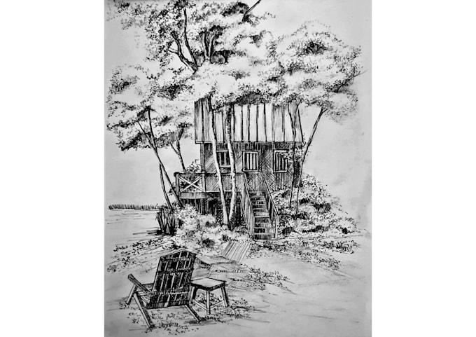 draw architectural sketches hand drawing perspectives