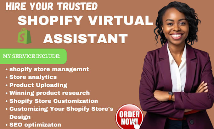 be your shopify virtual assistant or shopify data entry