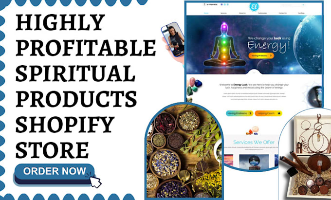 build spiritual products shopify store devotional store psyche spiritual website