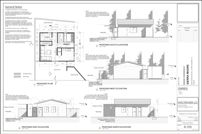 design adu, garage conversions, deck, and shed plans for your city permit