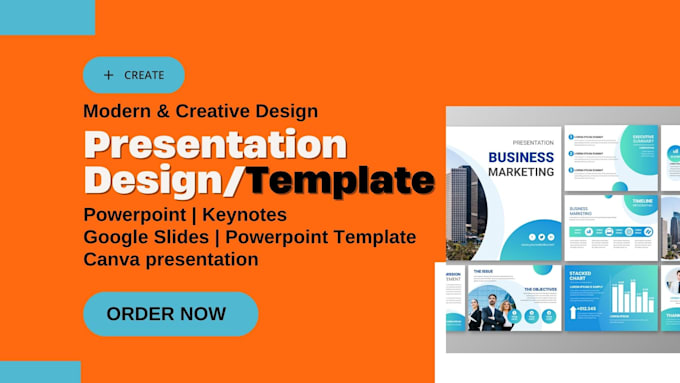 Design branded powerpoint template canva presentation ppt template