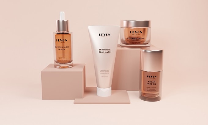 do 3d cosmetic animation, 3d model, product animation, 3d render, 3d skincare