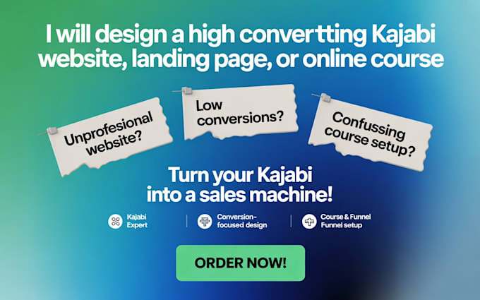 design a high converting kajabi website, landing page or online course