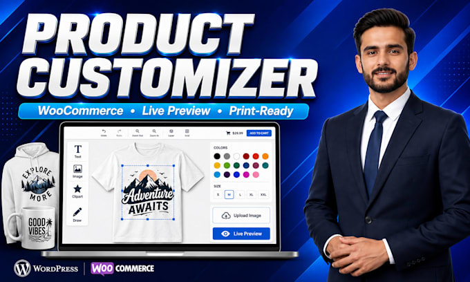 create a custom product customizer on your woocommerce or wordpress store