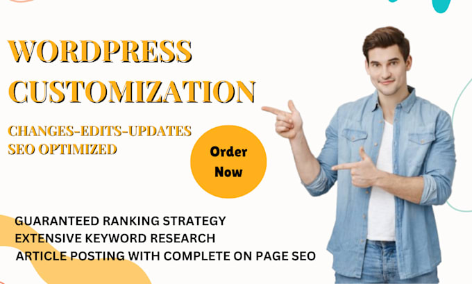 edit your wordpress website, make necessary changes, updates, or customize