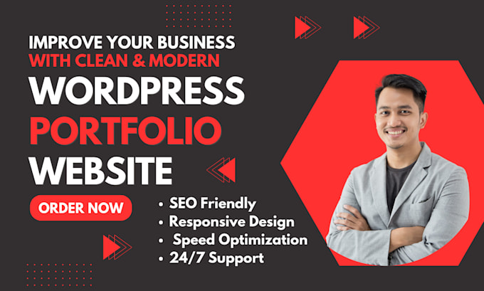 built wordpress portfolio website