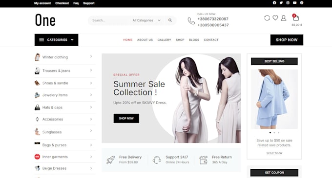create an ecommerce website with a cms connected, wordpress, woocommerce