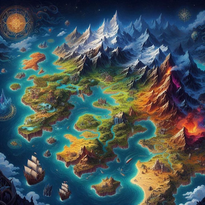 Make a fantasy map for you by Devanpkins | Fiverr