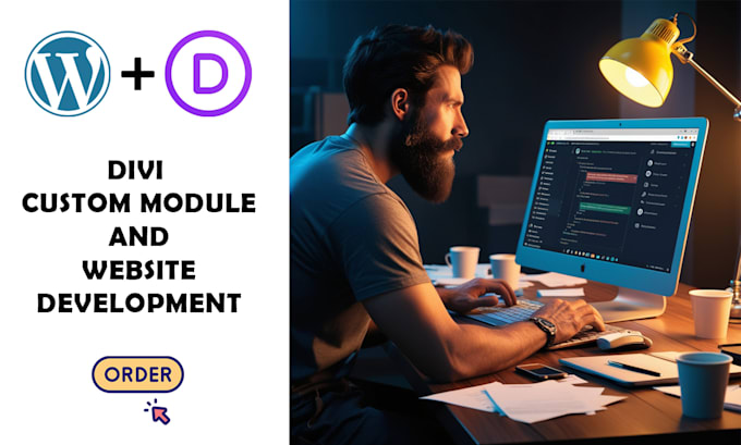 develop custom divi module and divi website