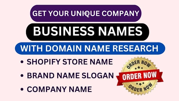 create a business name, brand name, slogan, logo and website