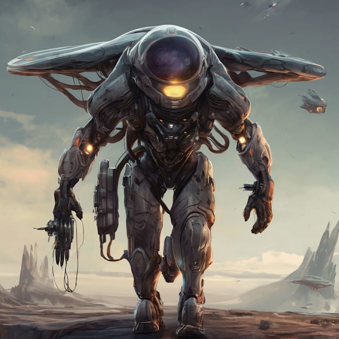 design a sci fi illustration and concept art