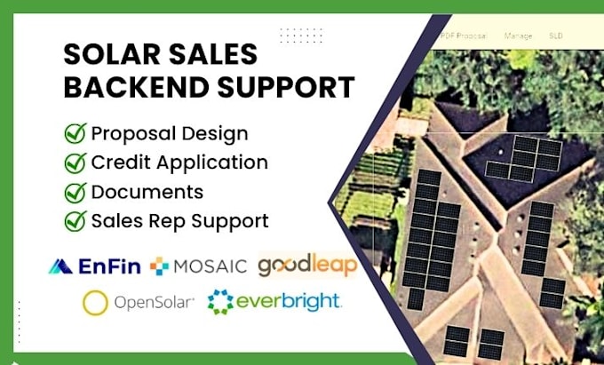 do solar sales backend support and proposals