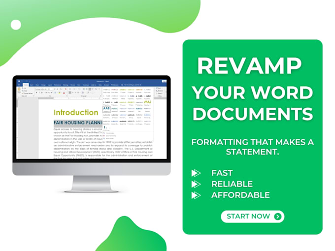 edit, design layout, or format microsoft word document