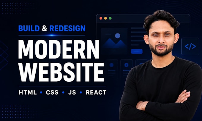 build or redesign a responsive website using HTML CSS javascript or react