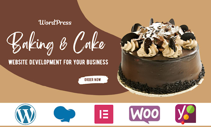 create wordpress baking cake website for business