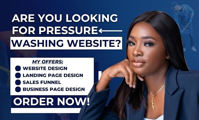 design a professional pressure washing and window cleaning website