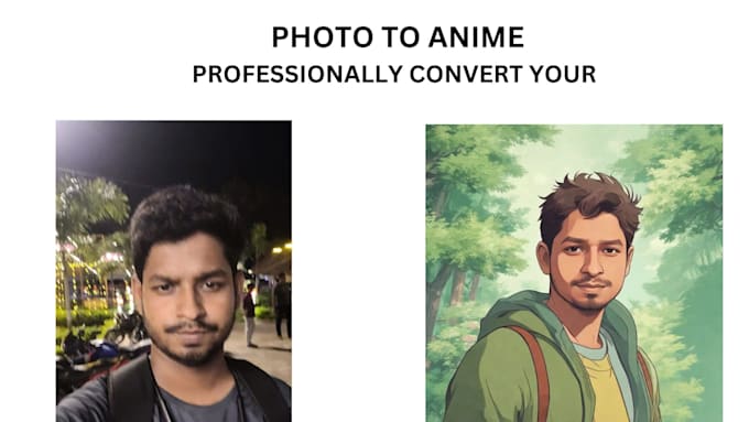 professionally convert your photo to anime