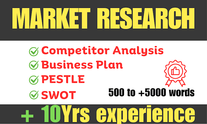 do market research, competitor analysis, and swot