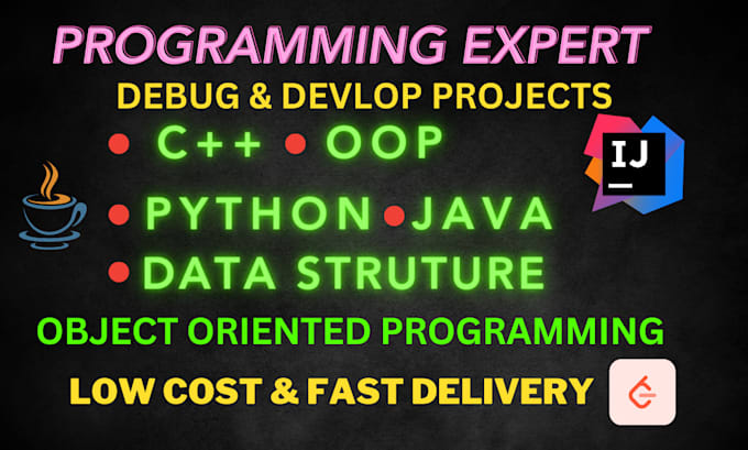 be java, cpp object oriented, java coding expert, data structure expert